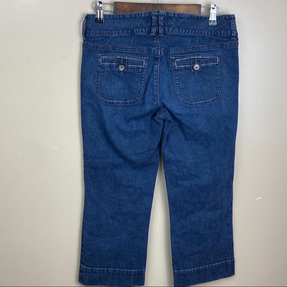 Noir capris denim jeans with attached belt - Picture 3 of 9